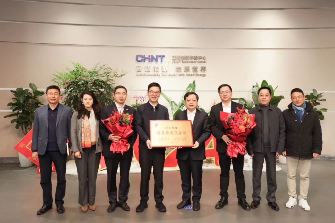 喜讯！杭州高新区党工委、滨江区委书记章登峰为正泰安能授牌&ldquo;2023年度工业龙头企业&rdquo;